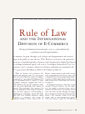 Cover page: Rule of law and the international diffusion of e-commerce
