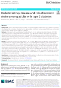 Cover page: Diabetic kidney disease and risk of incident stroke among adults with type 2 diabetes