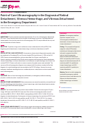Cover page: Point-of-Care Ultrasonography in the Diagnosis of Retinal Detachment, Vitreous Hemorrhage, and Vitreous Detachment in the Emergency Department.
