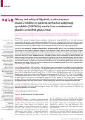 Cover page: Efficacy and safety of filgotinib, a selective Janus kinase 1 inhibitor, in patients with active ankylosing spondylitis (TORTUGA): results from a randomised, placebo-controlled, phase 2 trial