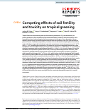 Cover page: Competing effects of soil fertility and toxicity on tropical greening