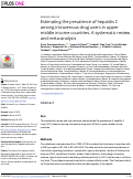 Cover page: Estimating the prevalence of hepatitis C among intravenous drug users in upper middle income countries: A systematic review and meta-analysis