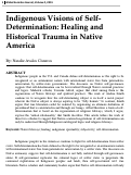 Cover page: Indigenous Visions of Self-Determination: Healing and Historical Trauma in Native America