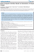 Cover page: Brain-Computer Interface Based on Generation of Visual Images