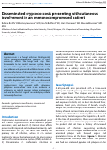 Cover page: Disseminated cryptococcosis presenting with cutaneous involvement in an immunocompromised patient