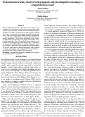 Cover page: Evidential uncertainty involves both pragmatic and extralinguistic reasoning: a computational account