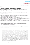Cover page: The Role of Human Papillomavirus in Human Immunodeficiency Virus Acquisition in Men who Have Sex with Men: A Review of the Literature