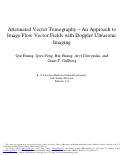 Cover page: Attenuated Vector Tomography -- An Approach to Image Flow Vector Fields with Doppler Ultrasonic Imaging