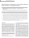 Cover page: Cigarette exposure, dependence, and craving are related to insula thickness in young adult smokers.