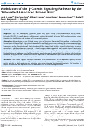 Cover page: Modulation of the β-Catenin Signaling Pathway by the Dishevelled-Associated Protein Hipk1