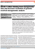 Cover page of BASALT refines binning from metagenomic data and increases resolution of genome-resolved metagenomic analysis.