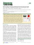 Cover page: SOA Formation Potential of Emissions from Soil and Leaf Litter