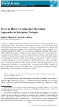 Cover page: Power in History: Contrasting Theoretical Approaches to Intergroup Dialogue