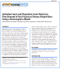 Cover page: Individual-level and Population-level Historical Prey Demand of San Francisco Estuary Striped Bass Using a Bioenergetics Model