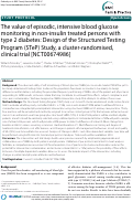 Cover page: The value of episodic, intensive blood glucose monitoring in non-insulin treated persons with type 2 diabetes: Design of the Structured Testing Program (STeP) Study, a cluster-randomised, clinical trial [NCT00674986]