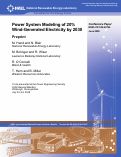 Cover page: Power System Modeling of 20percent Wind-Generated Electricity by 2030