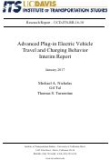 Cover page: Advanced Plug-in Electric Vehicle Travel and Charging Behavior Interim Report