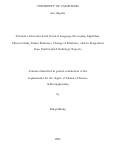 Cover page: Towards a Discourse-Level Natural Language Processing Algorithm: Characterizing Tumor Existence, Change of Existence, and its Progression from Unstructured Radiology Reports