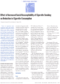 Cover page: Effect of increased social unacceptability of cigarette smoking on reduction in cigarette consumption.