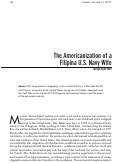 Cover page: The Americanization of a Filipina U.S. Navy Wife