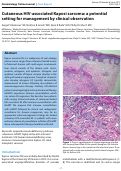 Cover page: Cutaneous HIV-associated Kaposi sarcoma: a potential setting for management by clinical observation