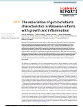 Cover page: The association of gut microbiota characteristics in Malawian infants with growth and inflammation