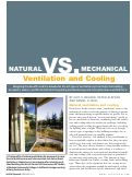 Cover page: Natural vs. mechanical ventilation and cooling.