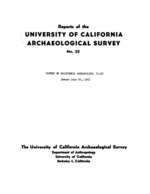 Cover page: Temporal and Areal Relationships in Central California Archaeology: Part Two