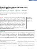 Cover page: Molecular mechanisms underlying cellular effects of human MEK1 mutations