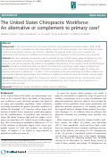 Cover page: The United States Chiropractic Workforce: An alternative or complement to primary care?