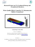Cover page: Research Project on CO2 Geological Storage and Groundwater Resources: Water Quality Effects Caused by CO2 Intrusion into Shallow Groundwater