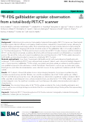 Cover page: 18F-FDG gallbladder uptake: observation from a total-body PET/CT scanner