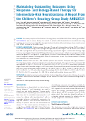 Cover page: Maintaining Outstanding Outcomes Using Response- and Biology-Based Therapy for Intermediate-Risk Neuroblastoma: A Report From the Children's Oncology Group Study ANBL0531.