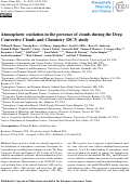 Cover page: Atmospheric oxidation in the presence of clouds during the Deep Convective Clouds and Chemistry (DC3) study