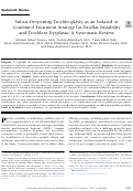 Cover page: Sulcus-Deepening Trochleoplasty as an Isolated or Combined Treatment Strategy for Patellar Instability and Trochlear Dysplasia: A Systematic Review.