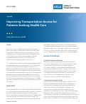 Cover page: Improving Transportation Access for Patients Seeking Health Care