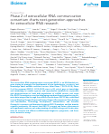 Cover page: Phase 2 of extracellular RNA communication consortium charts next-generation approaches for extracellular RNA research