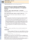 Cover page: Concurrent life-course trajectories of employment and marijuana-use: Exploring interdependence of longitudinal outcomes