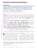 Cover page: Heparin Does Not Regulate Circulating Human PCSK9 (Proprotein Convertase Subtilisin-Kexin Type 9) in a General Population-Brief Report.