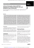 Cover page: A Novel Therapeutic Induces DEPTOR Degradation in Multiple Myeloma Cells with Resulting Tumor Cytotoxicity.