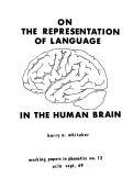 Cover page: WPP, No. 12: On the Presentation of Language in the Human Brain