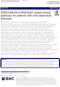 Cover page: WSES/GAIS/SIS-E/WSIS/AAST global clinical pathways for patients with intra-abdominal infections.