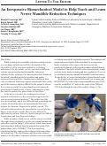 Cover page: An Inexpensive Biomechanical Model to Help Teach and Learn Newer Mandible Reduction Techniques
