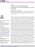 Cover page: Advances in clinical trial design for development of new TB treatments: A call for innovation