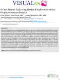 Cover page: A Case Report Evaluating Gastric Emphysema versus Emphysematous Gastritis