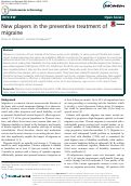 Cover page: New players in the preventive treatment of migraine