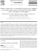 Cover page: Ambient mixing ratios of nonmethane hydrocarbons (NMHCs) in two major urban centers of the Pearl River Delta (PRD) region: Guangzhou and Dongguan