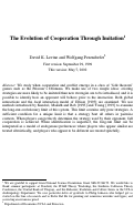 Cover page: The Evolution of Cooperation Through Imitation