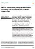 Cover page: Mosaic chromosomal alterations in blood across ancestries using whole-genome sequencing.