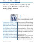 Cover page: Executive control: balancing stability and flexibility via the duality of evolutionary neuroanatomical trends